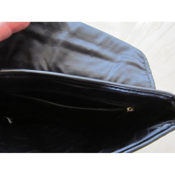 Vintage Versace Perfums Black Clutch Bag RARE - Picture 7 of 8